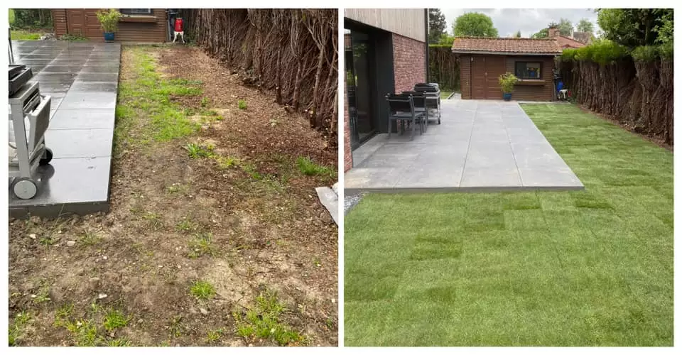allex-home-paysagiste-amenagement-paysager-avant-aprés-engazonnement rouleaux-pelouse-herbe
